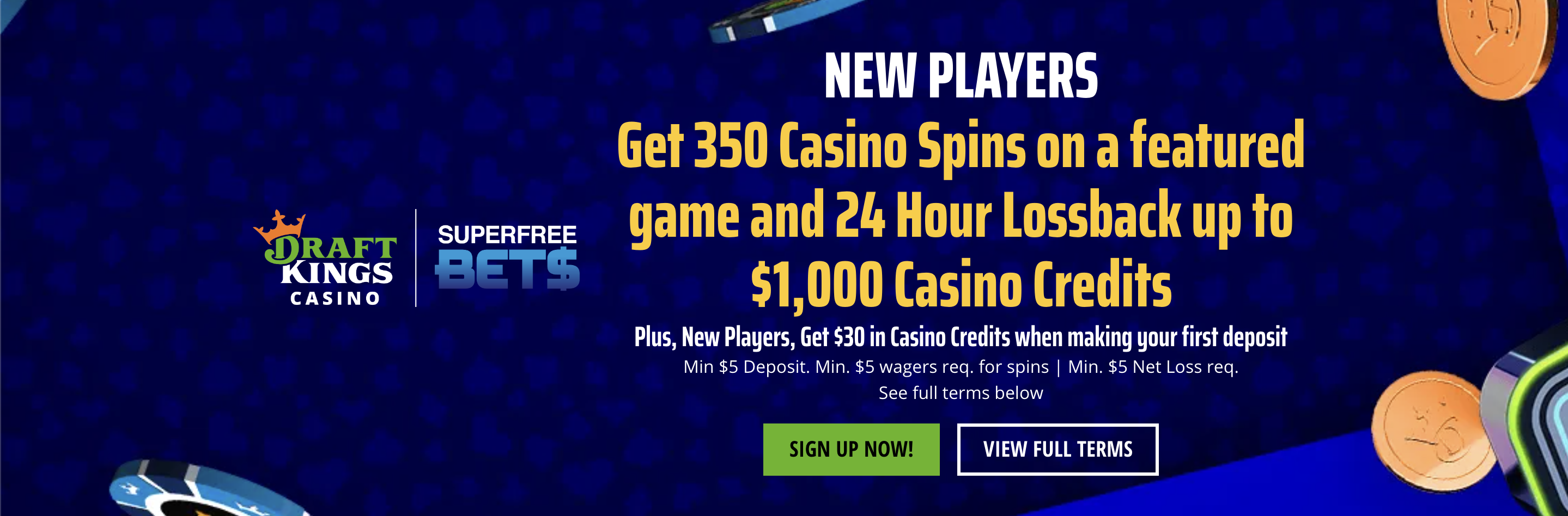 DraftKings 350 Casino Spins